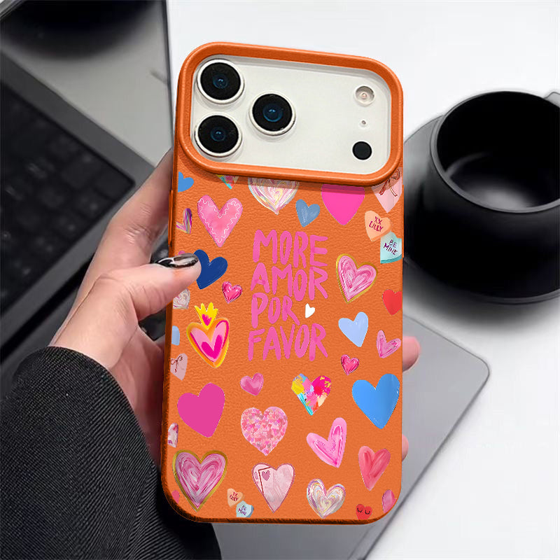 Heart Print Soft Phone Case For iPhone | ZAKAPOP