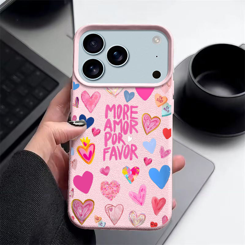 Heart Print Soft Phone Case For iPhone | ZAKAPOP