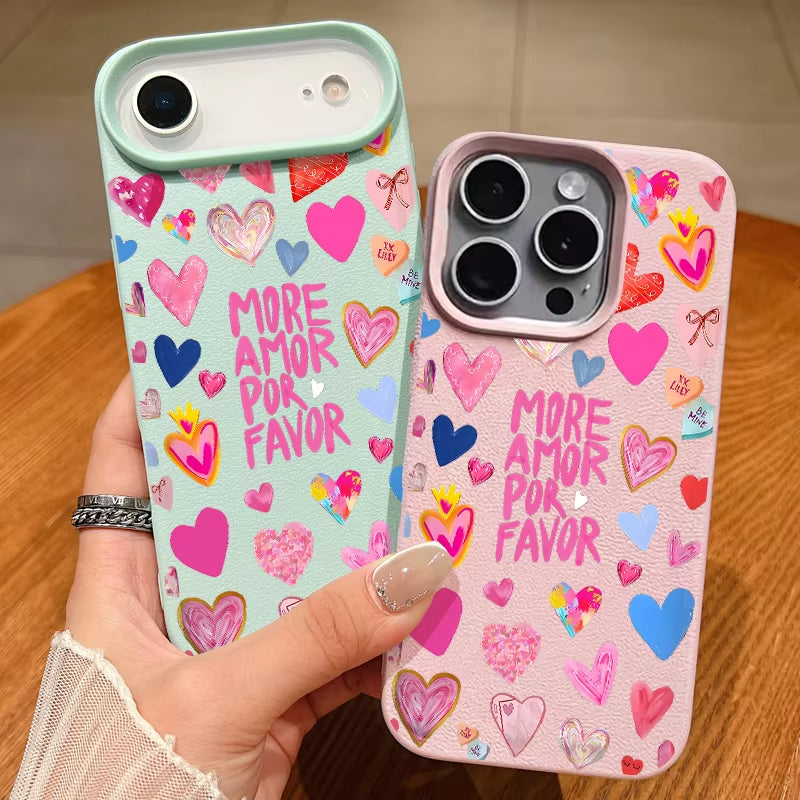 Heart Print Soft Phone Case For iPhone | ZAKAPOP