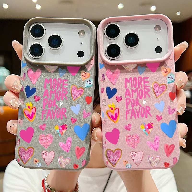 Heart Print Soft Phone Case For iPhone | ZAKAPOP
