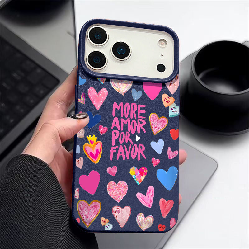 Heart Print Soft Phone Case For iPhone | ZAKAPOP