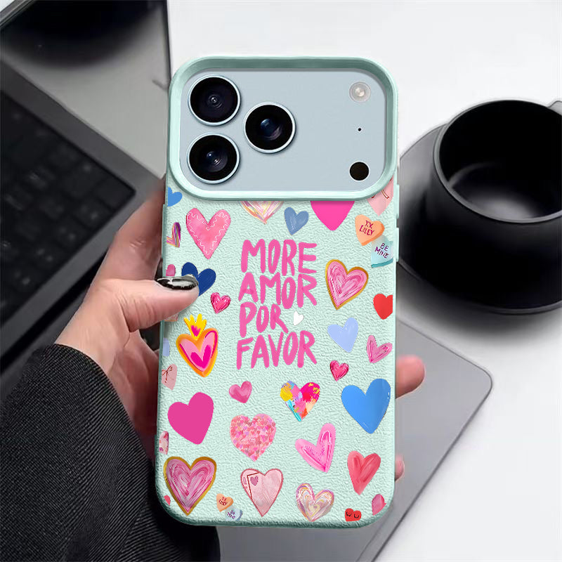 Heart Print Soft Phone Case For iPhone | ZAKAPOP