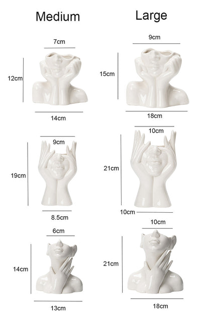 Her Cheeks Ceramic Vase