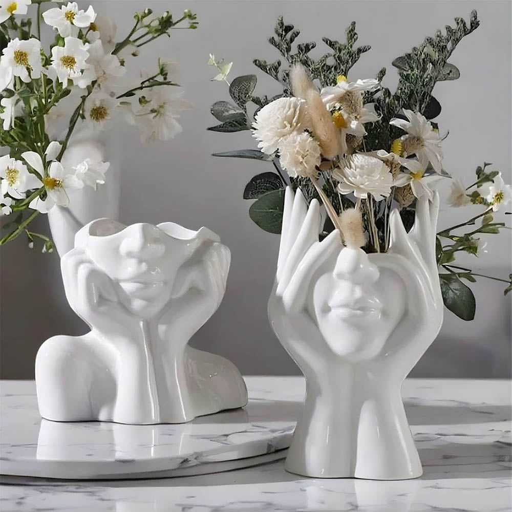 Her Cheeks Ceramic Vase