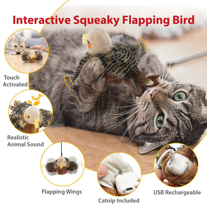 Interactive Electronic Cat Chirping Bird Toy | ZAKAPOP