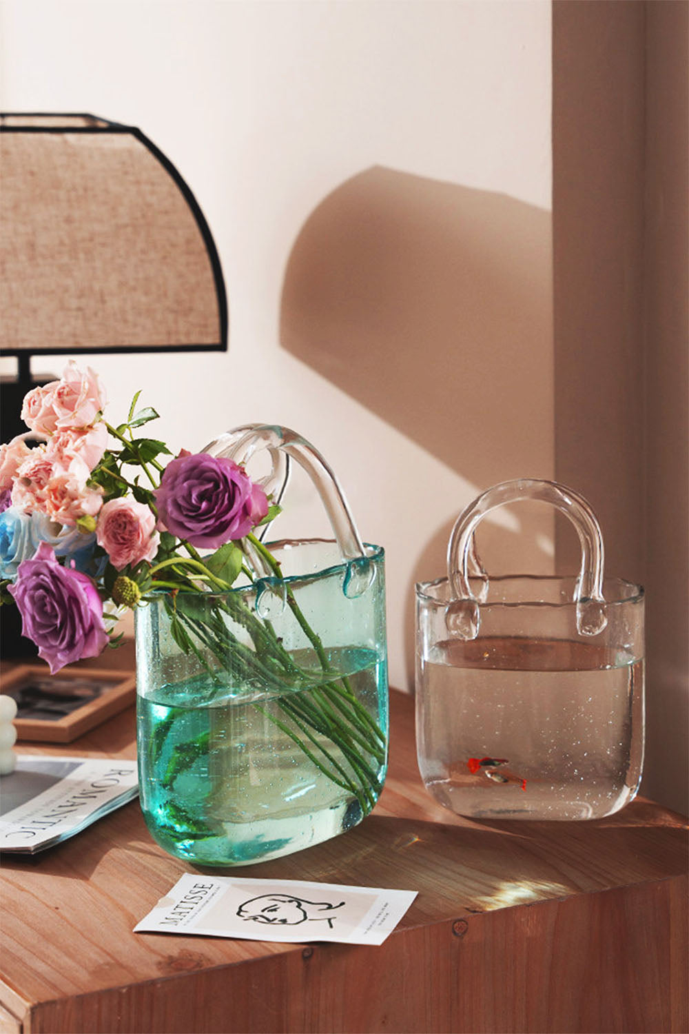 Isabella Glass Handbag Vase