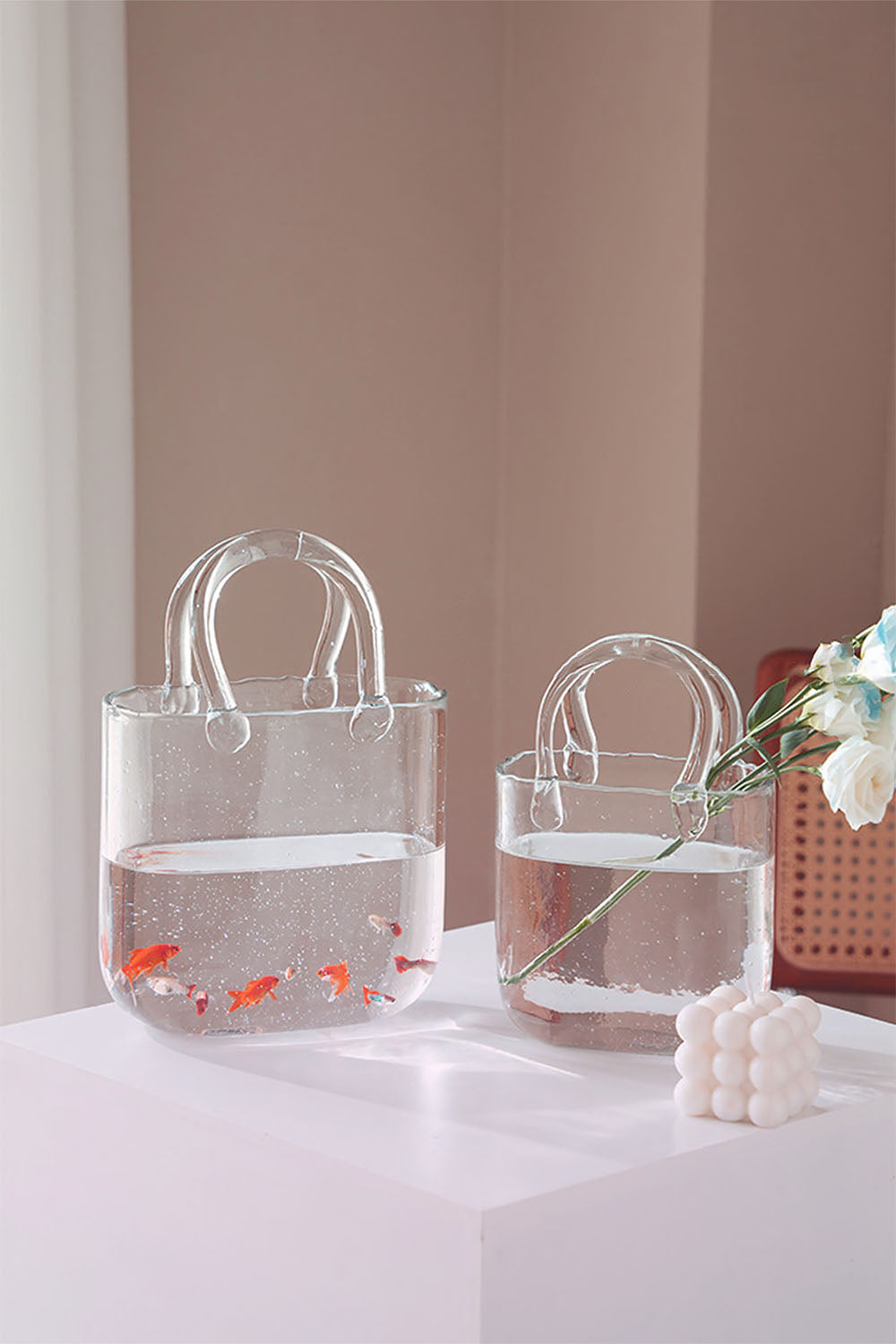 Isabella Glass Handbag Vase