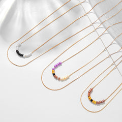 Jane Rectangular O-Chain Double-Layer Necklace | ZAKAPOP