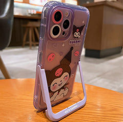 Japanese Cartoon Character Transparent Phone Case with Holder | ZAKAPOP