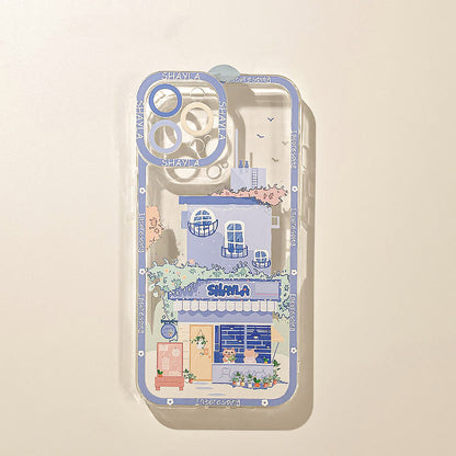 Japanese Sakura Landscape Clear Phone Case | ZAKAPOP