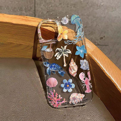 Jellyfish & Sea Turtle Ocean Clear Phone Case | ZAKAPOP