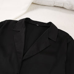 Ladies' Thin Faux Silk Shirt and Long Pants Two-Piece Loungewear Set | ZAKAPOP