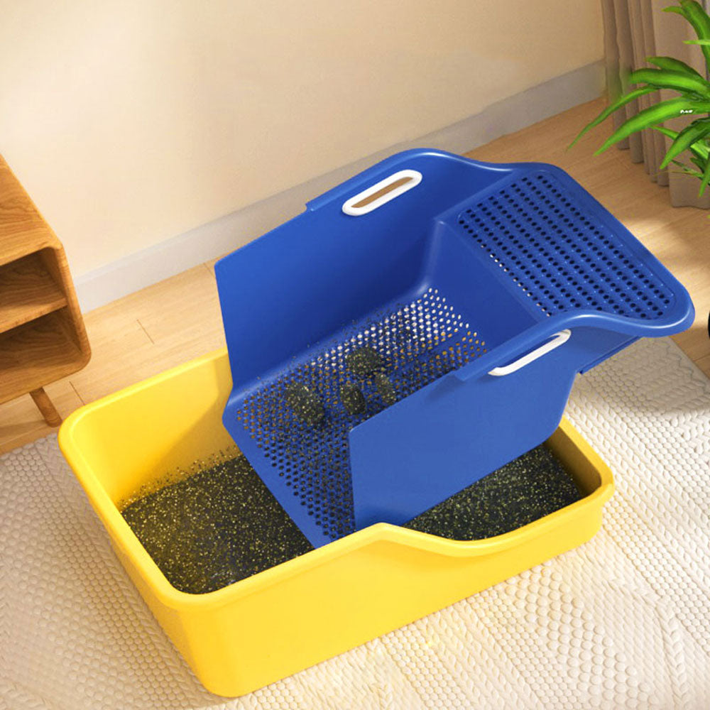 Large Sifting Cat Litter Box, High Sided | ZAKAPOP