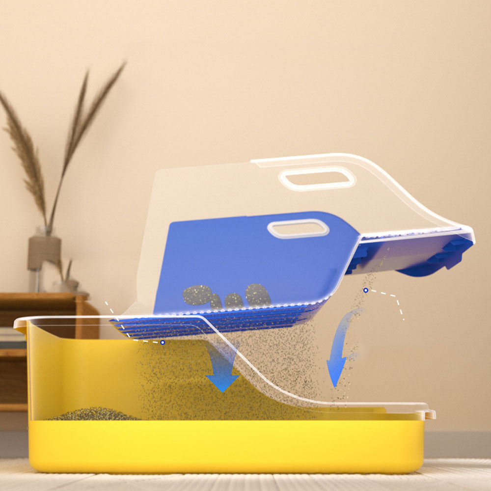 Large Sifting Cat Litter Box, High Sided | ZAKAPOP