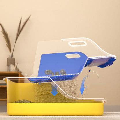 Large Sifting Cat Litter Box, High Sided | ZAKAPOP