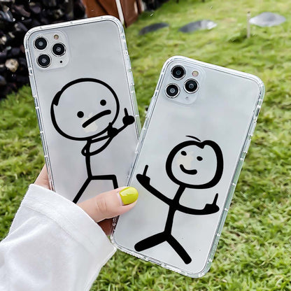Lightweight Transparent iPhone Soft Case with Funny Emoticons | ZAKAPOP