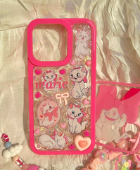 Lovely Handmad Mary Cat Acrylic Panel Phone Case (Customizable) | ZAKAPOP