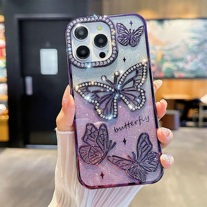 Luxury 3D Glitter Zircon Butterfly Phone Case | ZAKAPOP