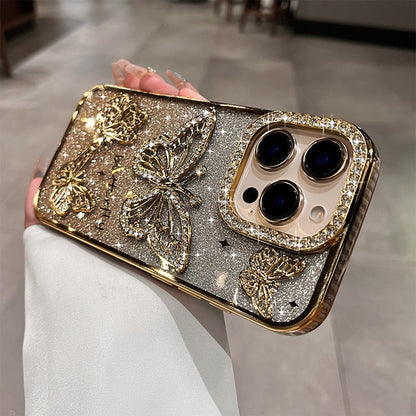 Luxury 3D Glitter Zircon Butterfly Phone Case | ZAKAPOP