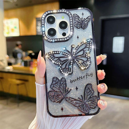 Luxury 3D Glitter Zircon Butterfly Phone Case | ZAKAPOP