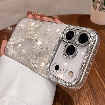 Luxury Diamond Butterfly Clear Phone Case For iPhone 17 | ZAKAPOP