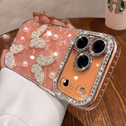 Luxury Diamond Butterfly Clear Phone Case For iPhone 17 | ZAKAPOP