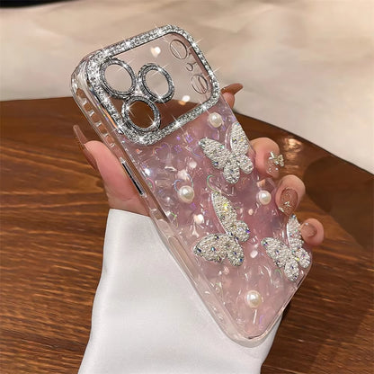 Luxury Diamond Butterfly Clear Phone Case For iPhone 17 | ZAKAPOP