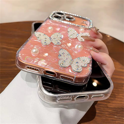 Luxury Diamond Butterfly Clear Phone Case For iPhone 17 | ZAKAPOP