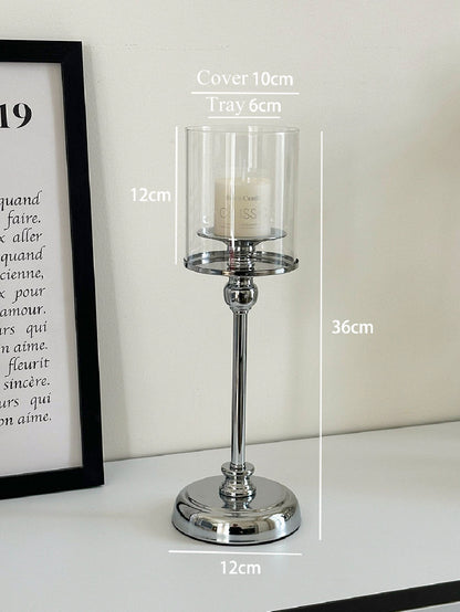 Luxury Metal Candle Holder & Candle Set