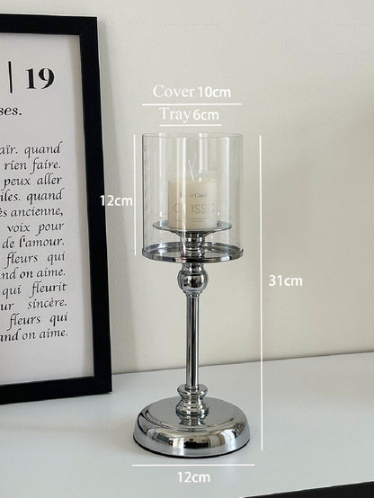 Luxury Metal Candle Holder & Candle Set