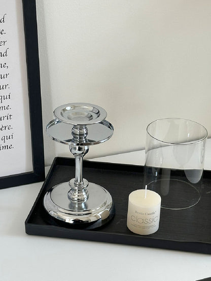 Luxury Metal Candle Holder & Candle Set