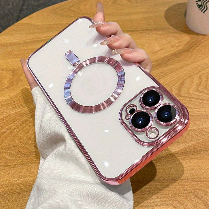Luxury Plating Clear Magnetic For Wireless Charge Phone Case | ZAKAPOP