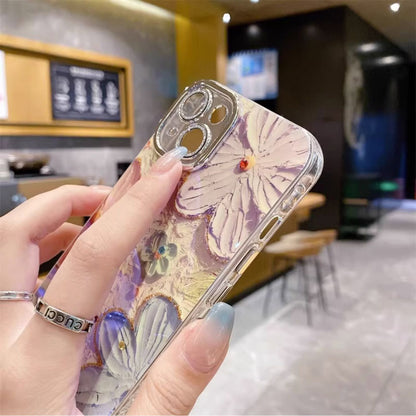 Luxury Glitter Flower Pattern Laser Phone Case | ZAKAPOP