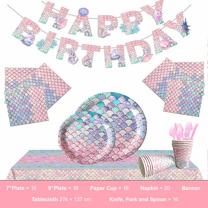 Mermaid Birthday Party Background Decorations | ZAKAPOP