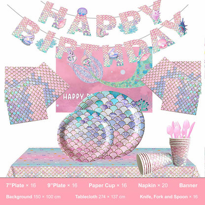 Mermaid Birthday Party Background Decorations | ZAKAPOP