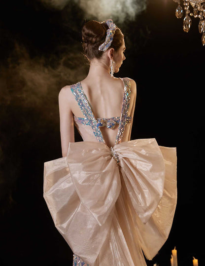 Mermaid Tail Glitter Wedding Dress | ZAKAPOP