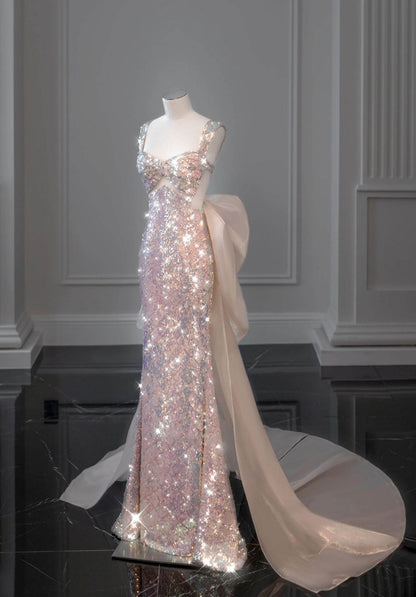 Mermaid Tail Glitter Wedding Dress | ZAKAPOP