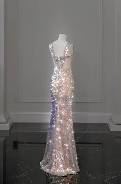 Mermaid Tail Glitter Wedding Dress | ZAKAPOP