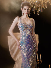 Mermaid Tail Glitter Wedding Dress | ZAKAPOP