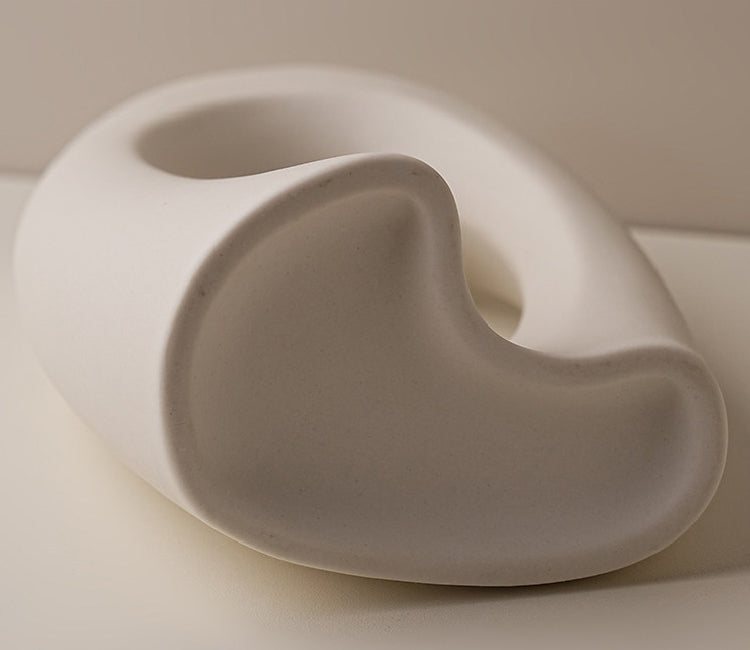 Minimalist Cross Vase in White