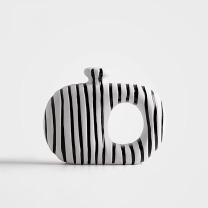 Minimalist Striped Ceramic Vase Set