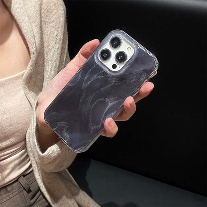 Monochrome Holographic Silver Foil Feather Phone Case | ZAKAPOP
