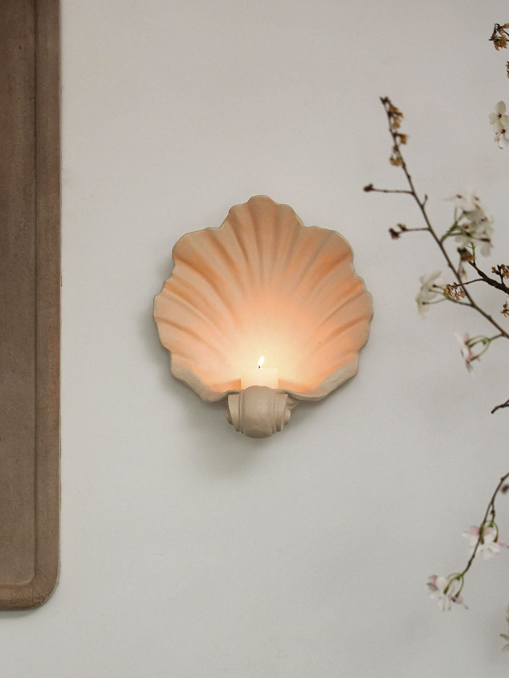 Nautical Shell Wall Candle Holder