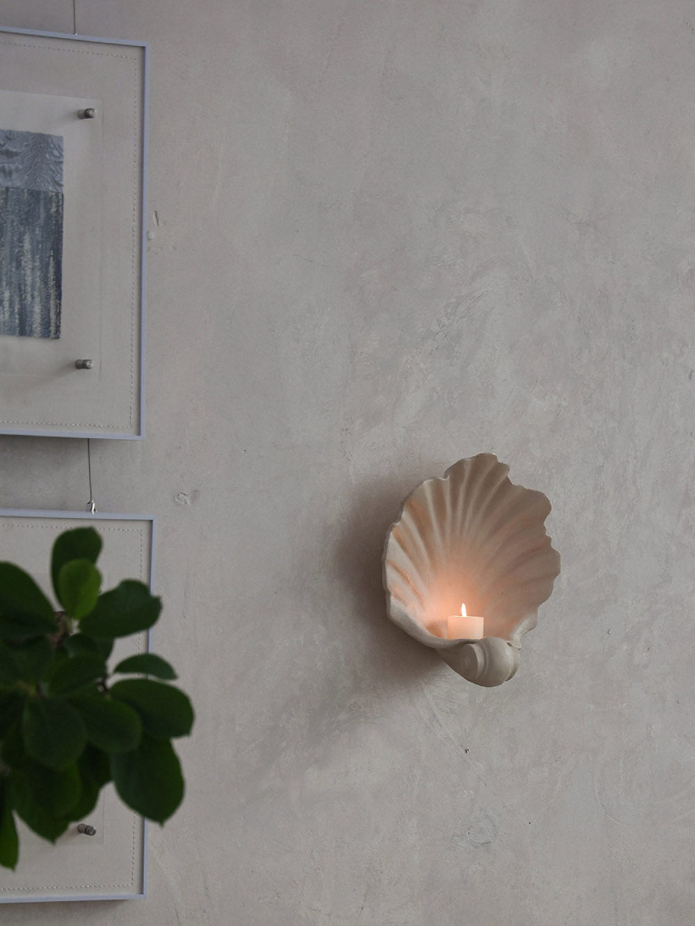 Nautical Shell Wall Candle Holder