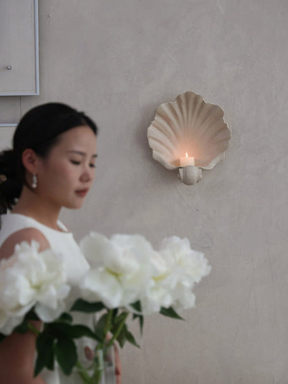 Nautical Shell Wall Candle Holder