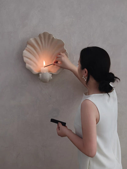 Nautical Shell Wall Candle Holder