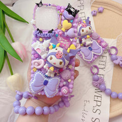 Girls' Color Kuromi Handmade Cream Phone Case | ZAKAPOP