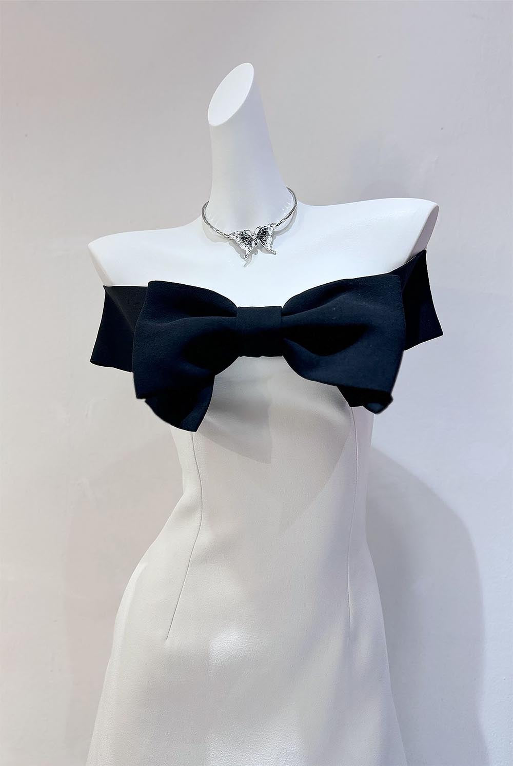 Off-Shoulder Margot Dress with Bow Detail | ZAKAPOP