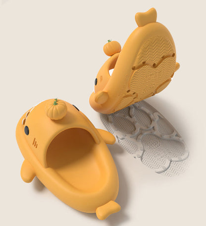 Original Limited Halloween Pumpkin Shark Slippers(Adults) | ZAKAPOP