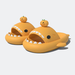 Original Limited Halloween Pumpkin Shark Slippers(Adults) | ZAKAPOP
